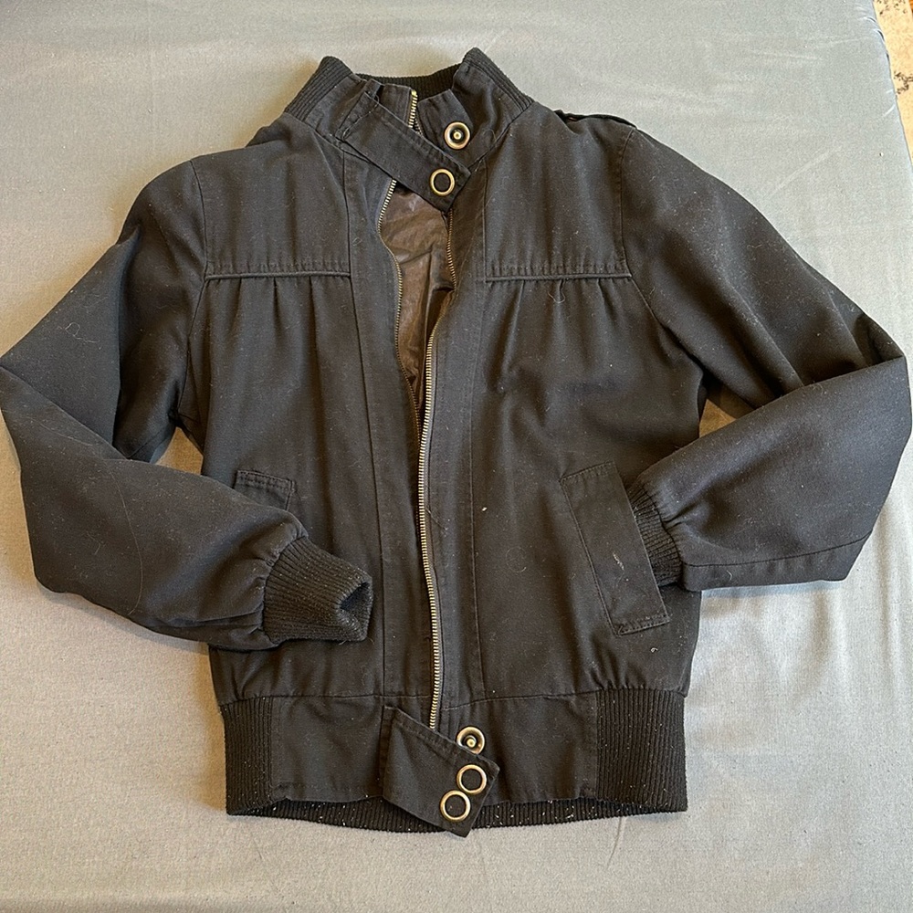 Black bomber jacket, size XS/S